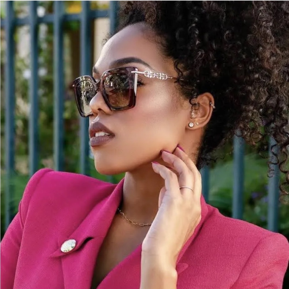 Salvatore Ferragamo Gancini 51mm Rectangular Sung… - image 1